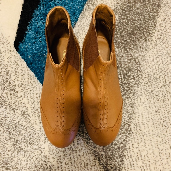 CHOLE  LEATHER BROWN  ANKLE BOOTS - Picture 1 of 5